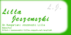 lilla jeszenszki business card